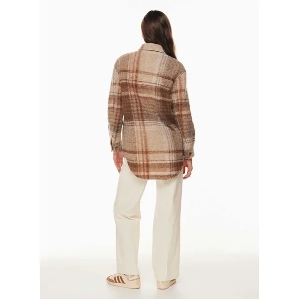Wilfred Free Aritzia The Ganna Womens Wool Plaid Shacket Jacket M Oversized - Image 3