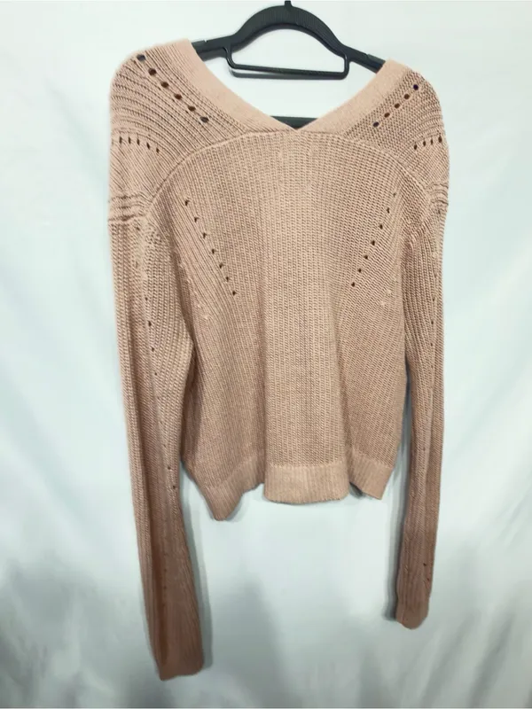 Abercrombie & Fitch Dusty Rose woven lightweight cardigan size Medium - Image 9