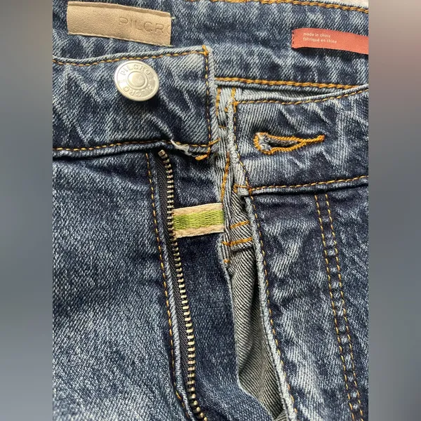 Pilcro Blue Distressed Straight Leg Jeans - Image 12