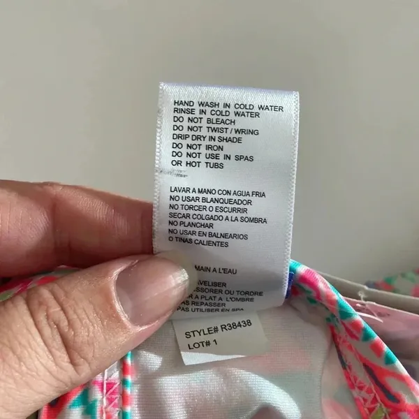 NWT Coco‎ Rave 32 B/C halter push-up bikini top bright ruched - Image 8