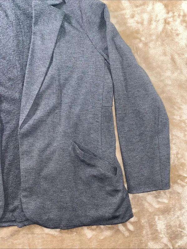 torrid Charcoal Gray Open-Front Blazer Cardigan - Image 5
