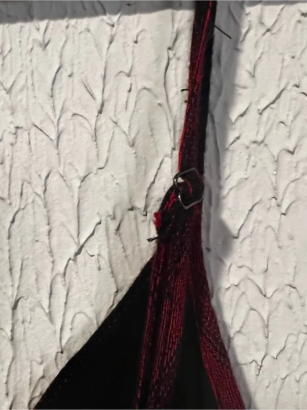 Lulus Red and Black Plaid Rayon Slip Dress size medium - Image 9