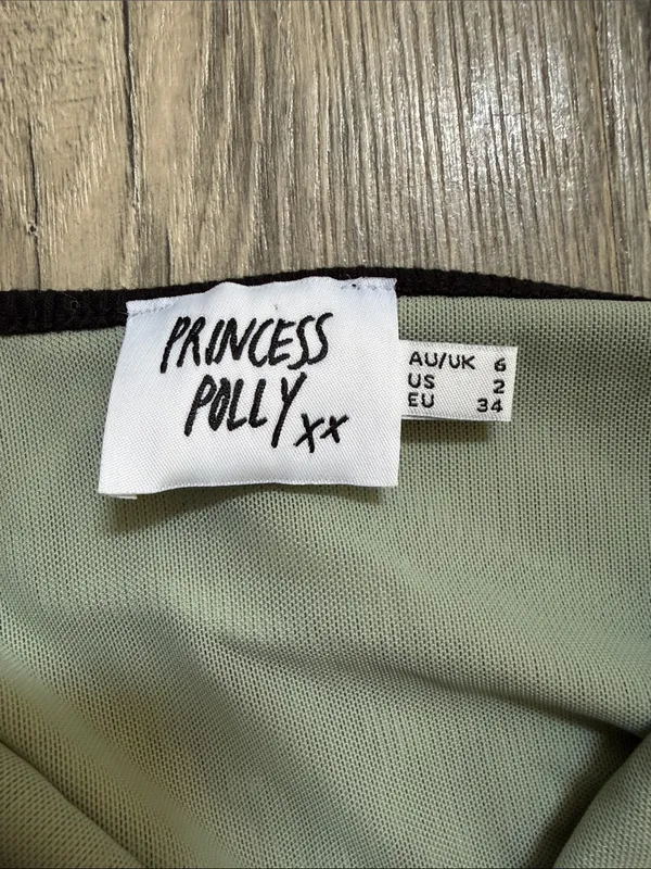 Princess Polly Checkerboard Halter Crop Top - Black & White - Image 3