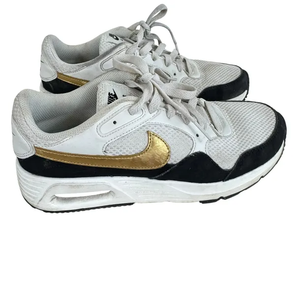 Nike Air Max SE Trainer White Black Gold DV-6842-001 Lace Up Sneakers Size 7.5‎ - Image 6