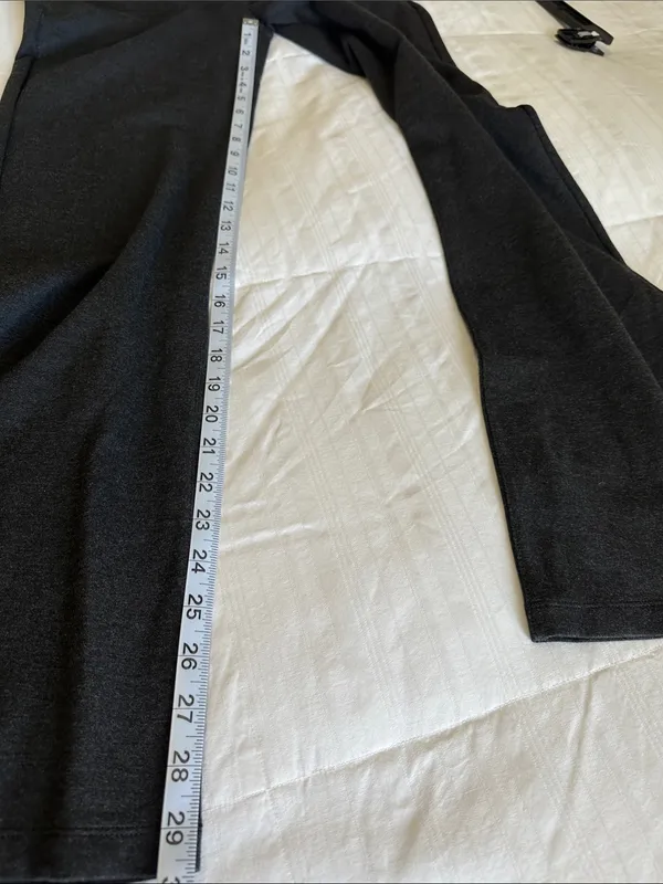 Betabrand Dark Heather Gray Pants with Front Button Accents Size Large Petite - Image 6
