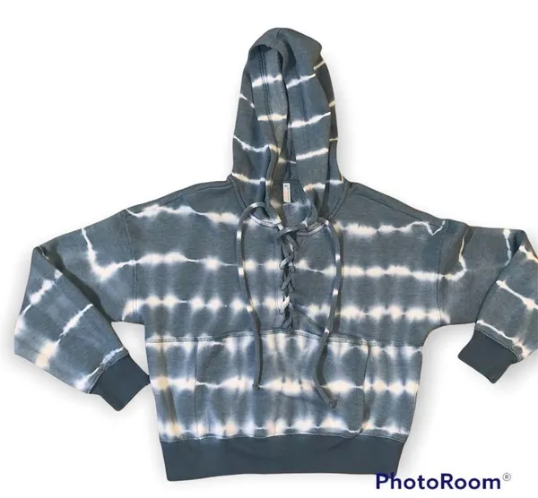Free People Movement Tie Dye Cropped Hoodie Sweatshirt size medium - Image 2