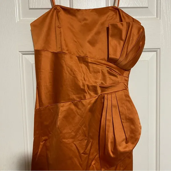 Max & Cleo Cocktail Formal Dress Size 4 Semi-formal Burnt Orange‎ Necter - Image 12