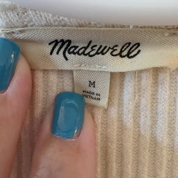 Madewell Brushed Long-Sleeve Henley Size Medium - Image 3