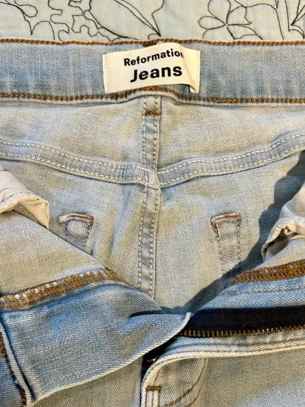 Reformation High & Skinny Crop Jeans St. Lucia Light Wash High Rise Sz 25💛 - Image 9