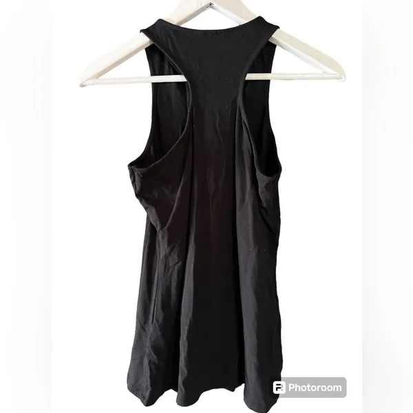 Guess Lace-Up Racerback Tank Top Style 90’s Vintage Y2K Sz Medium Stretch Black - Image 4