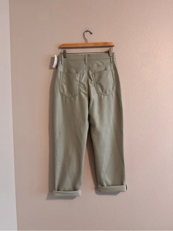 NWT Abercrombie and fitch 90’s straight ultra high rise Jeans in Sage Green - Image 3