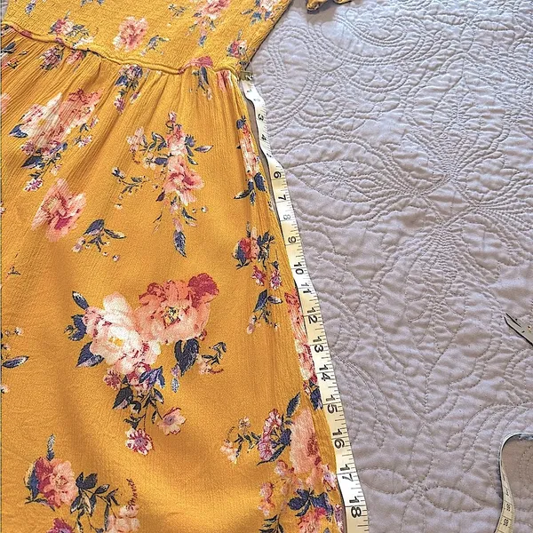 Xhilaration Small Juniors•Floral Sundress•Smocked Bodice and Sleeves•Ruffled Collar - Image 6
