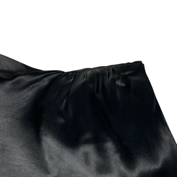 Anthropologie Bl-nk dress Women’s Black satin One-Shoulder Slip Dress Size 6 - Image 7