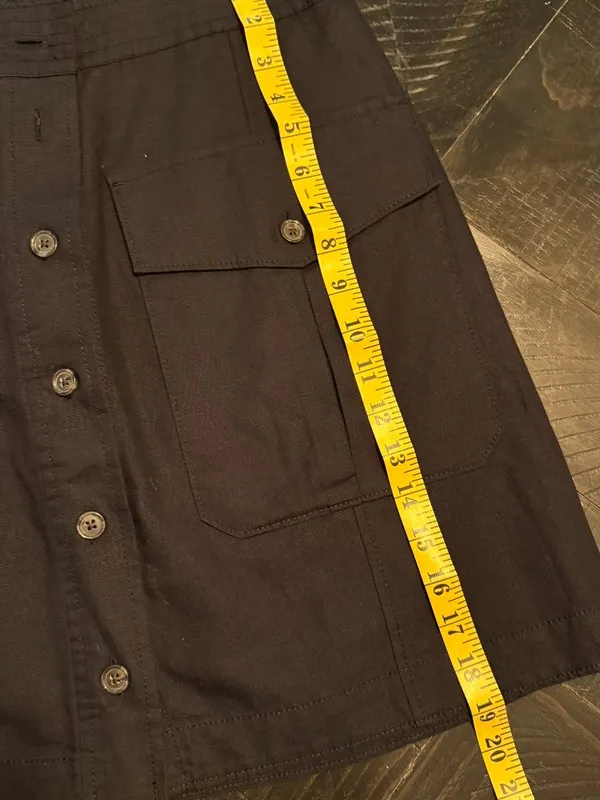 Banana Republic Black 10 Steppe Linen-Blend Mini Skirt New With Tags NWT - Image 9