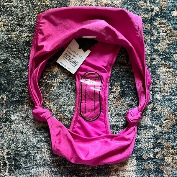 Kendall & Kylie Hot Pink Bikini Bottoms Medium - Image 6