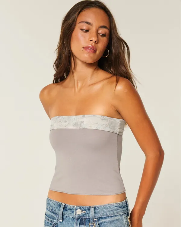 Hollister Women Taylor Camo Reversible Tube Top - Image 2
