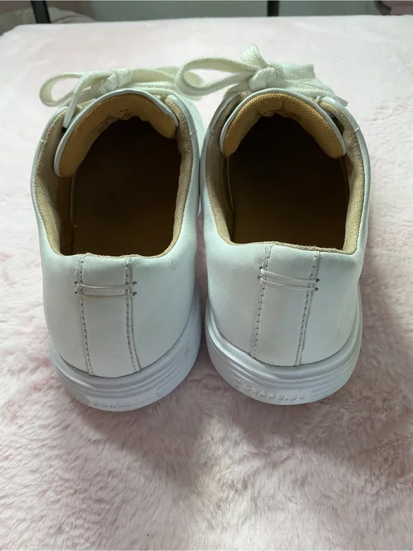 Cole Haan Women's White Leather Lace-Up Sneakers b120 - Image 4
