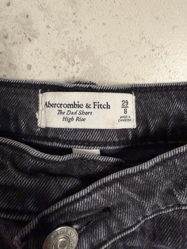 Abercrombie & Fitch Black Denim Jean Shorts - Image 5