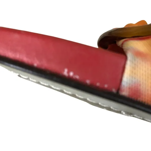 Donald Pliner Tang Orange Mesh Elastic Leather Shoe New Tie Dye Buckle $225 NWT - Image 5