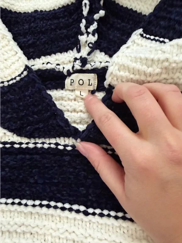 POL striped cropped hoodie  - Image 2