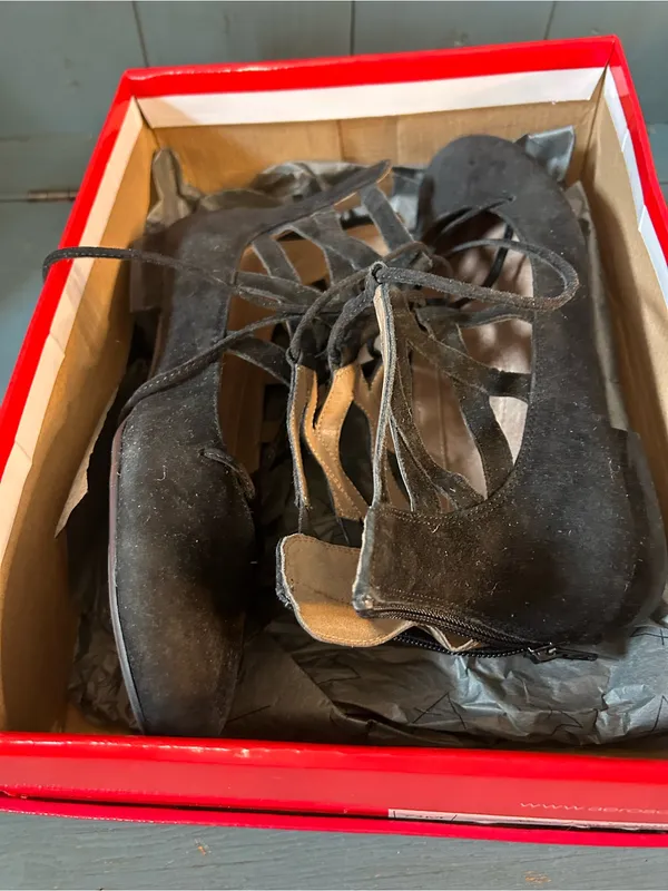 AEROSOLES Black Suede Lace-Up Flats | Women’s Size 7.5 - Image 7