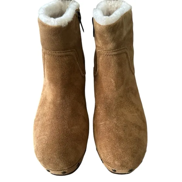 NIB MADEWELL The Marceline Clog Boot in Shearling Toffee Size 5 - Image 3
