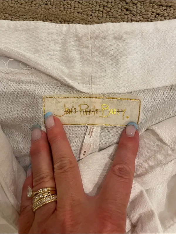 Jen's Pirate Booty White Sailor-Button Wide Leg Pants - Image 2