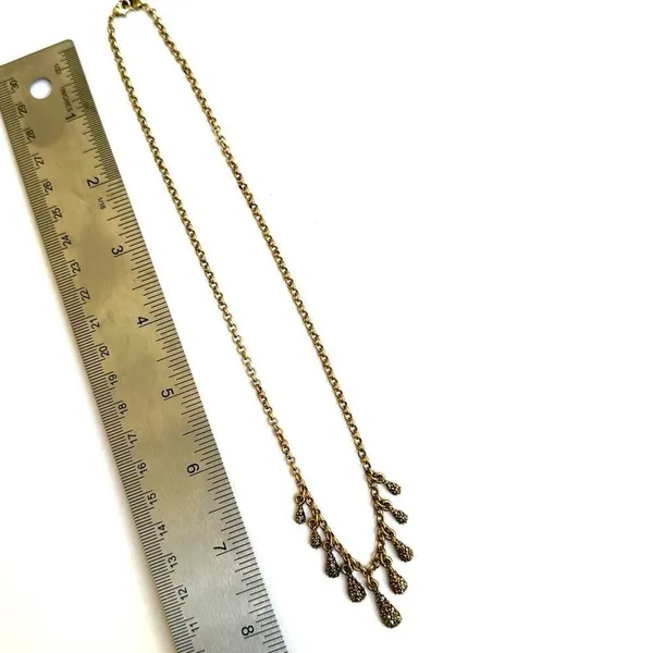 Gold tone multiple teardrop necklace Gold - Image 6