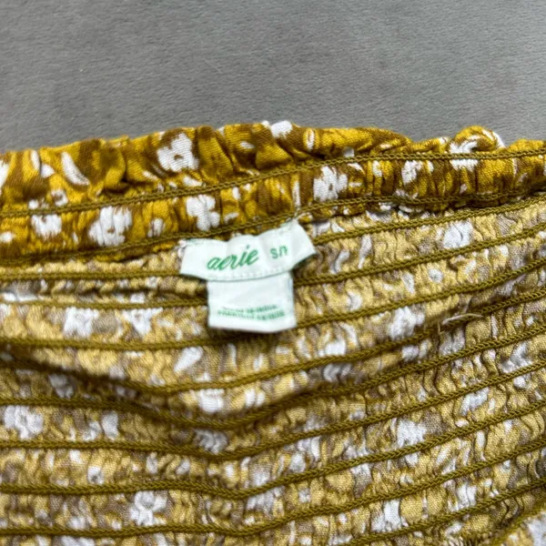 Aerie Yellow Floral High Waist Shorts - Image 2