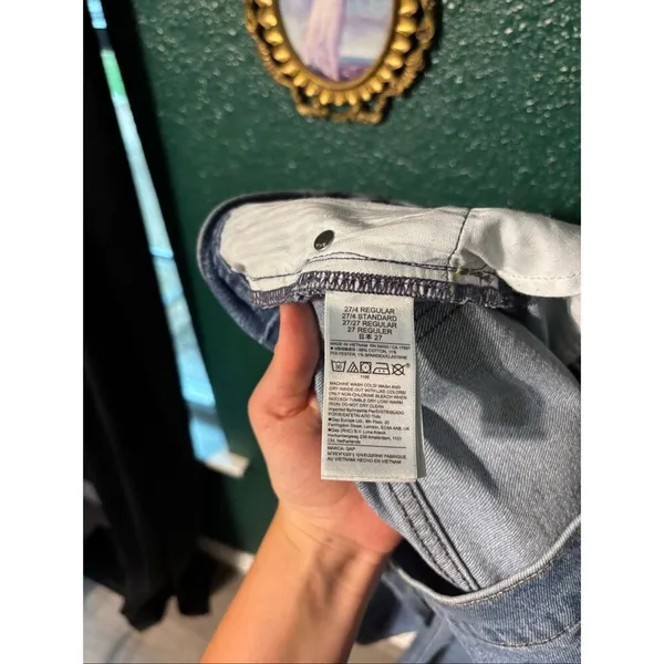 GAP BLUE 90s STRAIGHT LEG Jeans Womens 27/4 Denim Boho Retro - Image 4