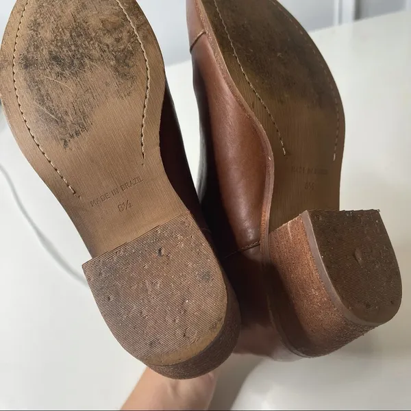 Madewell brown‎ leather dakota cutoff booties 8.5 - Image 7