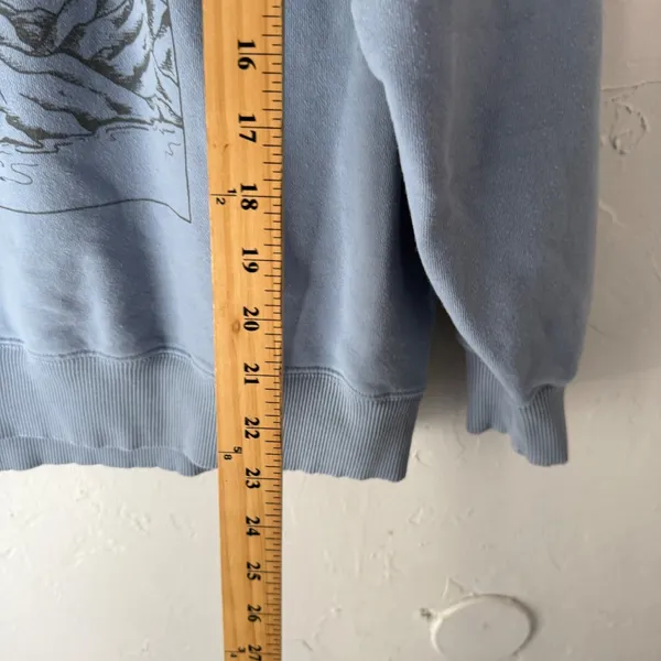 American‎ Eagle Blue Sun Moon Mountains Crewneck Sweatshirt XS Celestial - Image 7