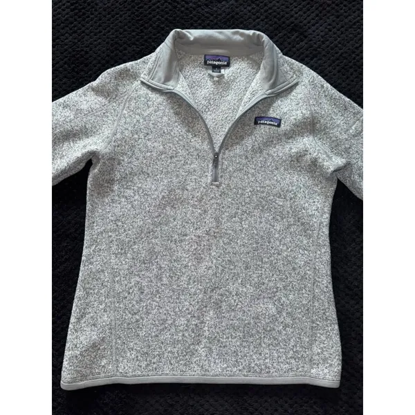 Patagonia Women's‎ Better Sweater Gray Heather 1/4 Zip Up Size Small - Image 2