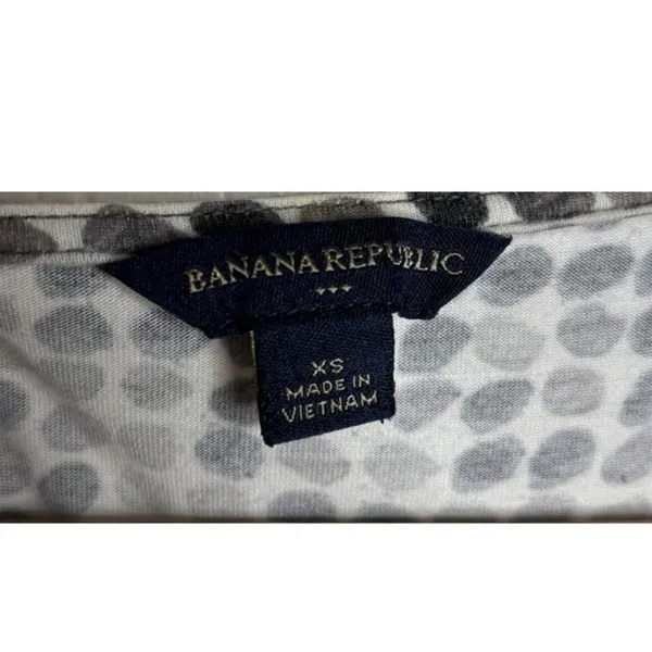 Banana Republic Cowl Neck Top Sleeveless Size XS Grey Oversized Polka Dot Office - Image 5