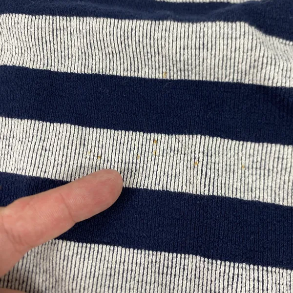 Madewell Shirt Womens Small Blue Off The Shoulder Striped‎ Jersey Knit Cotton - Image 2