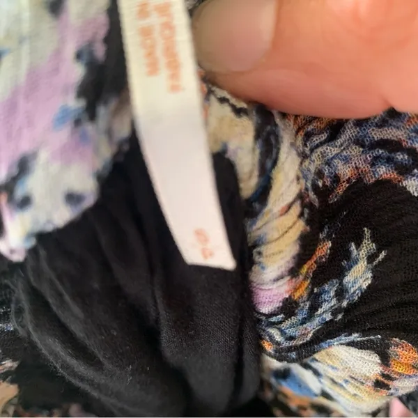 ☀️ Washed Ashore Black Mini Floral Dress - Image 9