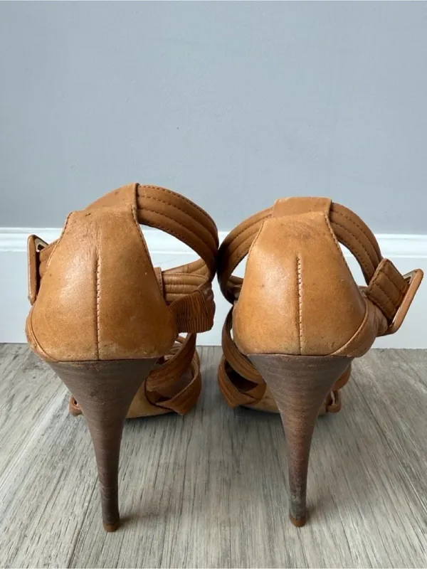 Tory Burch Strappy Leather High Heel Sandals - Image 4