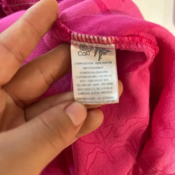 Cabali Hot Pink Smocked Midi Sundress Size M | Hawaiian Floral Beach Dress - Image 7