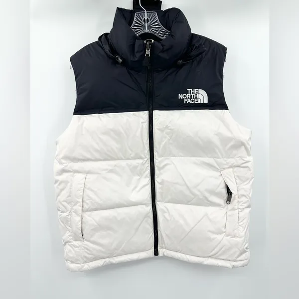 The North Face 1996 Retro‎ Nuptse 700 Down Black/White Vest Women's Size Large - Image 2