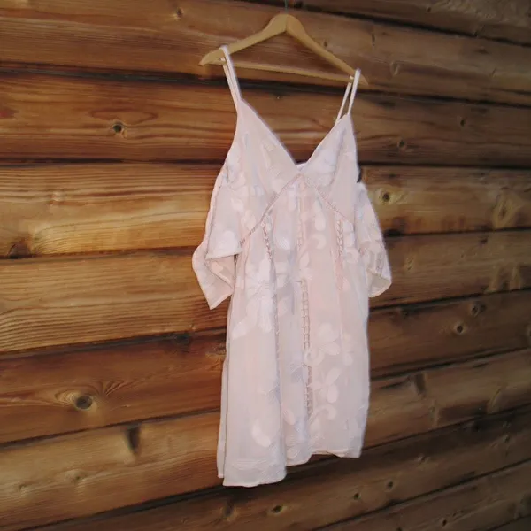 NWT Lovers + Friends Nude Blush Wishful Mini Dress - Image 4