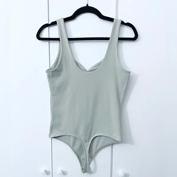 Abercrombie & Fitch Soft Matte Seamless Sweetheart Bodysuit - Mint Green - S - Image 4