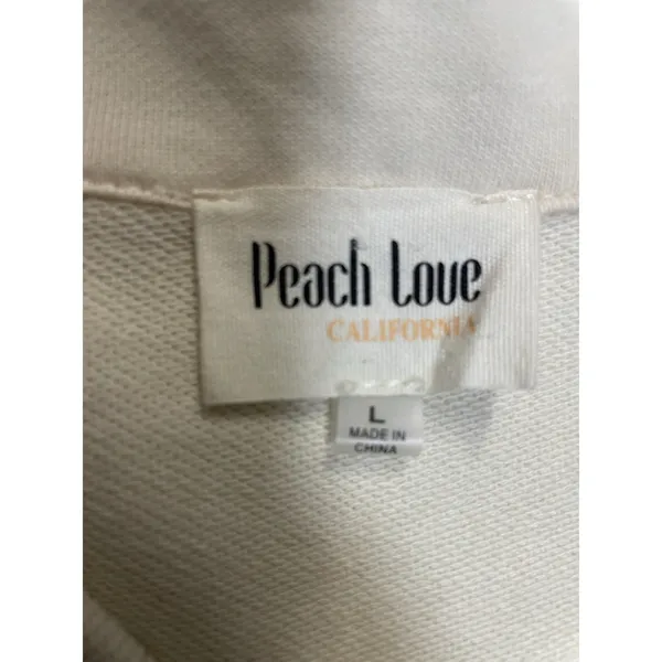 Peach‎ Love California Botton Up Shirt in a sandstone or cream color - Image 6