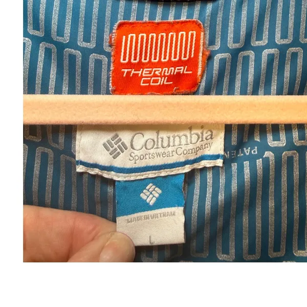 Columbia Thermal Coil Puffer Jacket Large‎ Blue Quilted Full Zip Lightweight L - Image 2