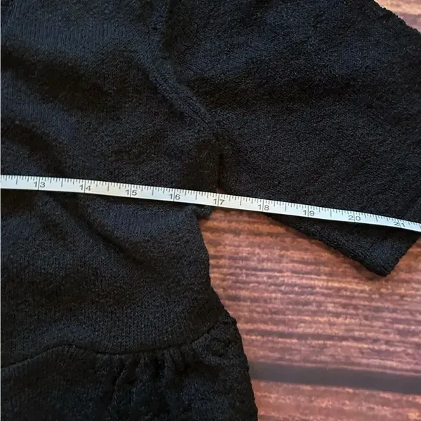 Women’s Kela Black Short Sleeve Sweater Size S - Image 2