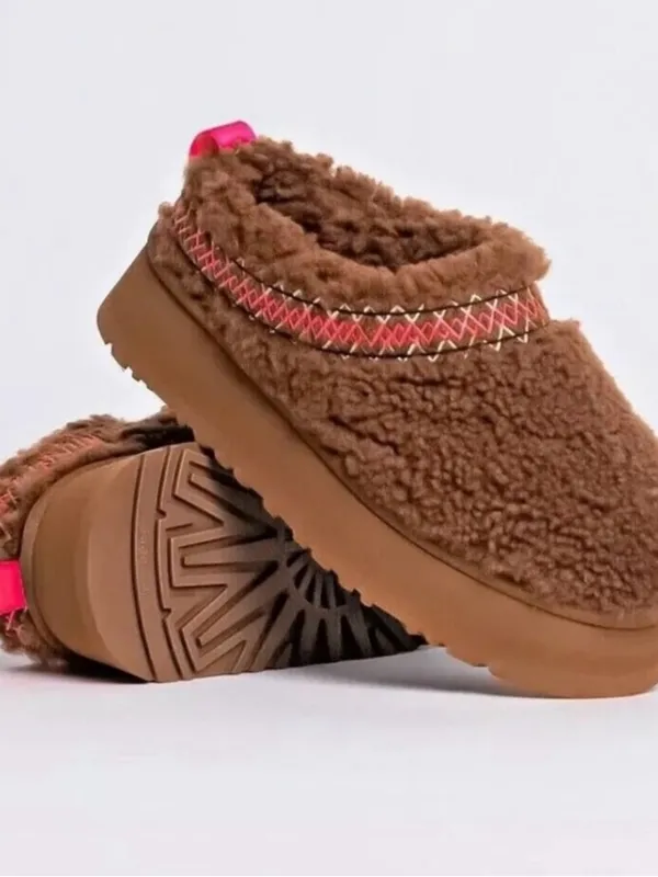 UGG Tazz Braid Platform Slippers Hardwood Size 9 - Image 2