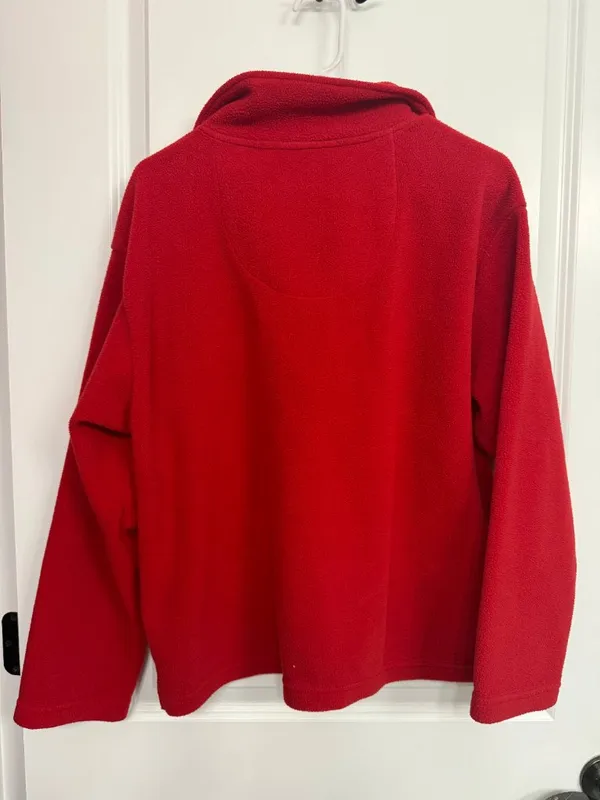 Vintage BellePointe Ohio State Buckeyes Red Fleece Quarter Zip L - Image 6