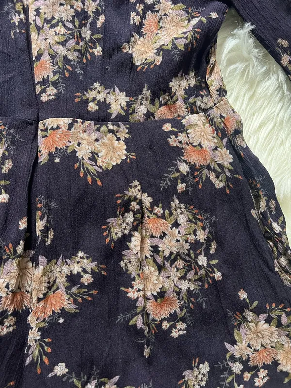 Astr the Label Floral Print Long Sleeve Romper Size XL - Image 10