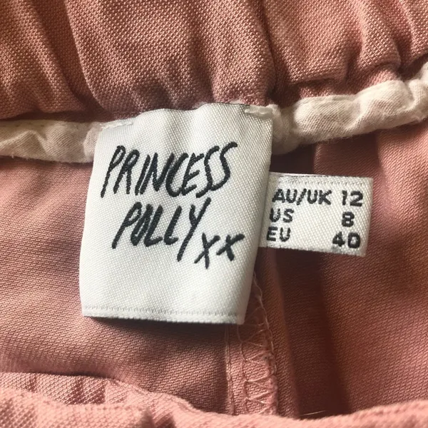 Princess Polly Kirstyn Pants Size 8X31” Pink Straight Leg High Waisted Preppy - Image 7