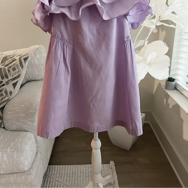 Free People Have A Thing For You Lavender Ruffle Strap Mini Dress - Image 5