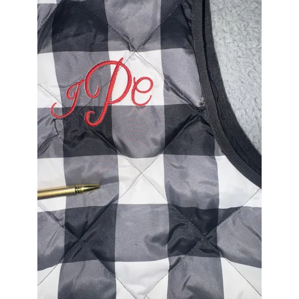Woolrich Vest‎ Women Large Duck Down Plaid Quilted Puffer Full Zip Classic - Image 7